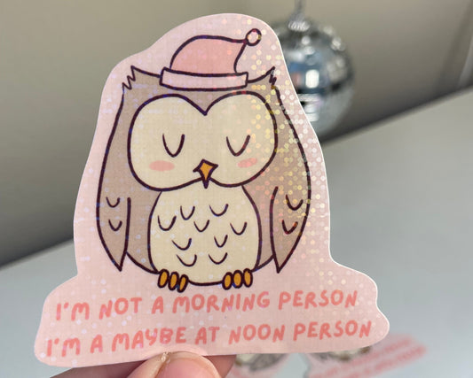 Sleepy Owl Sticker