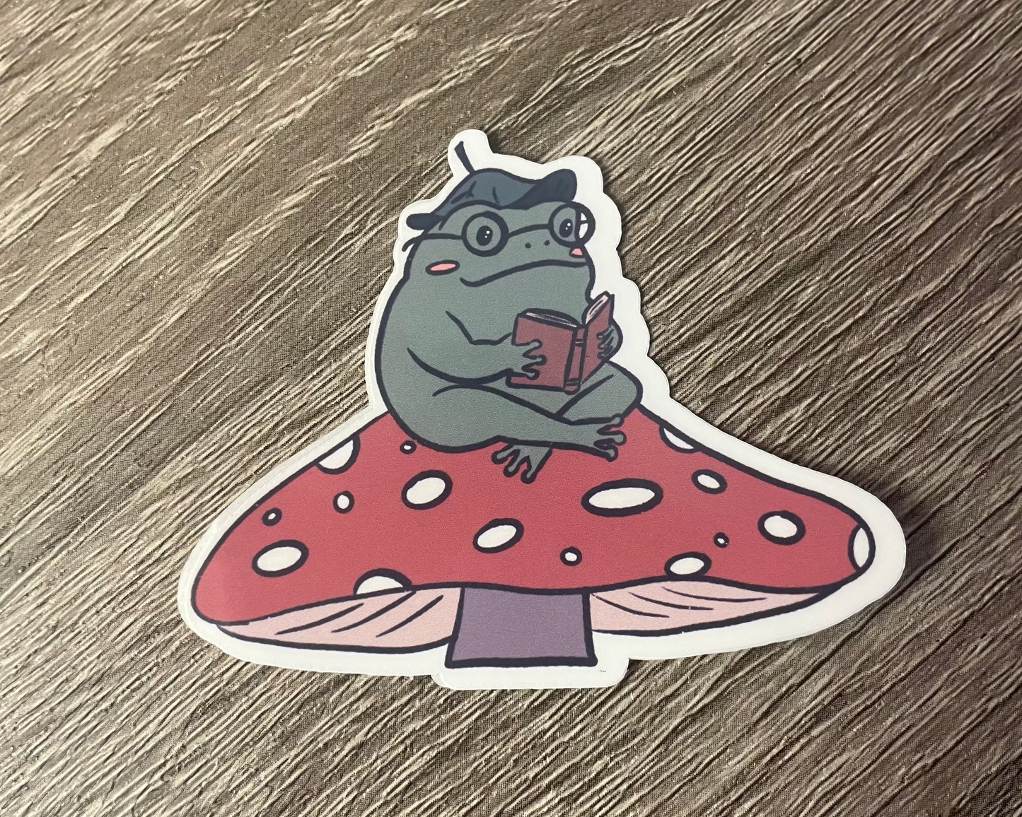 Bookish Frog Sticker