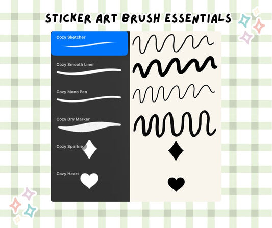 The Cozy Lilypad Brush Set for Procreate | Sticker Art Brush Essentials