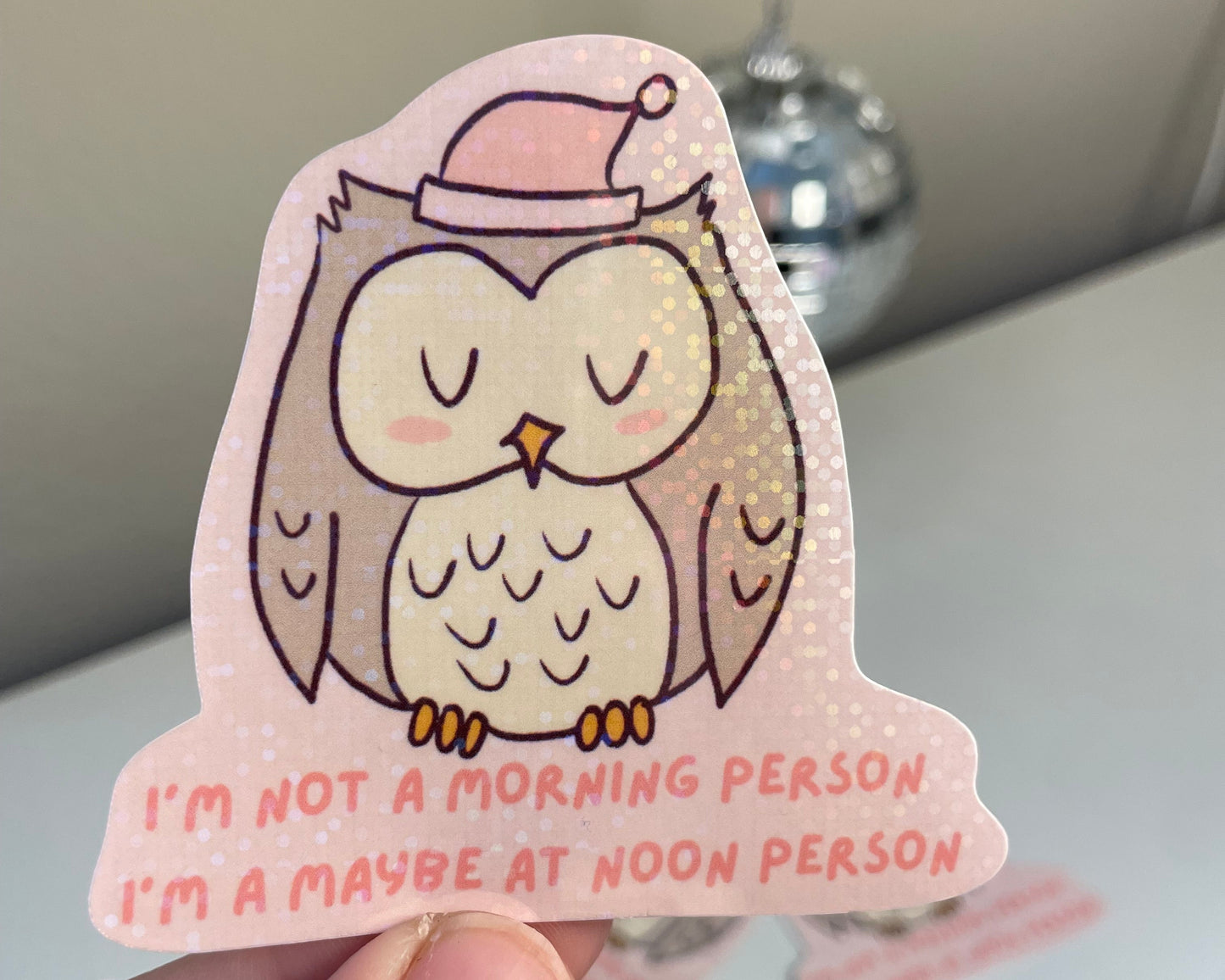 Sleepy Owl Sticker