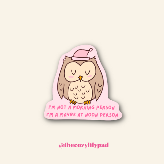 Sleepy Owl Sticker