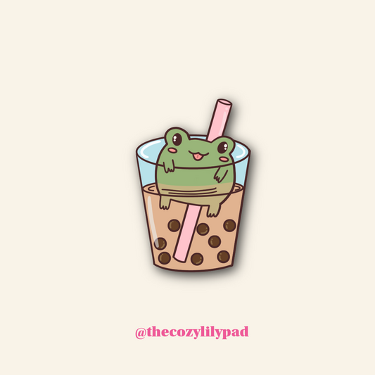 Boba Frog Sticker